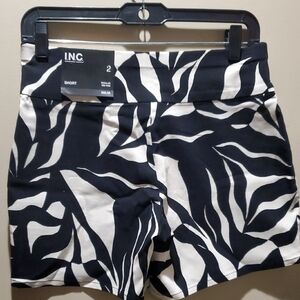INC International Concepts Women's Zebra Print High Waist Shorts